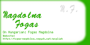 magdolna fogas business card